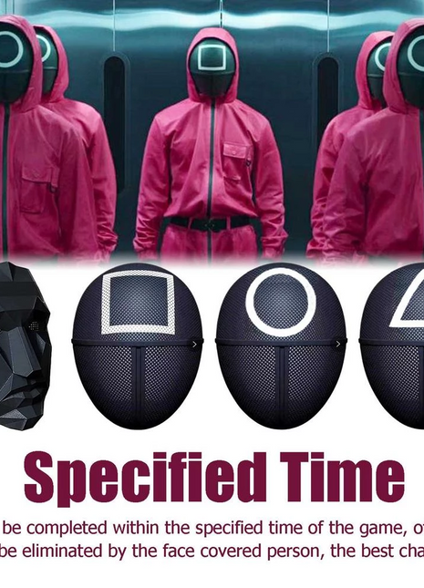 Cosplay Halloween Costume Squid Game Cosplay Mask with LED