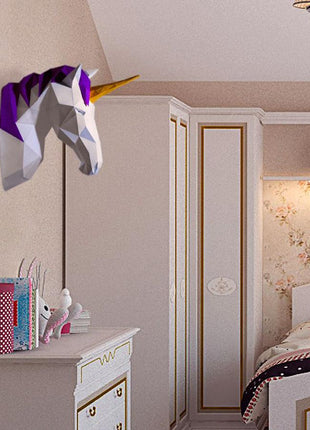 Unicorn Head Wall Mount for Home Decor (DIY Papercraft)