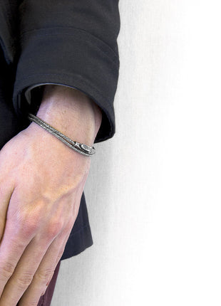 Forestay Double Sail Silver Chain Bracelet
