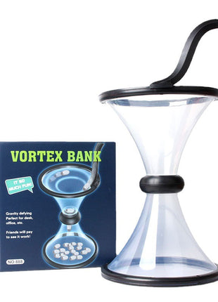 Pressure Relieving Vortex Bank Watch Money Defy Gravity Piggy Bank