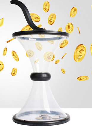 Pressure Relieving Vortex Bank Watch Money Defy Gravity Piggy Bank