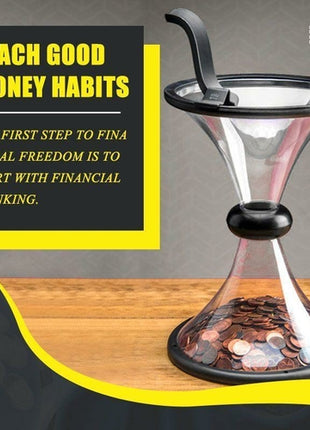Pressure Relieving Vortex Bank Watch Money Defy Gravity Piggy Bank