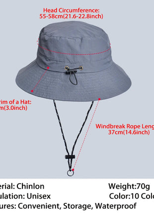 Sun Hat Quick Dry Waterproof Women Lightweight Fishing Hat with