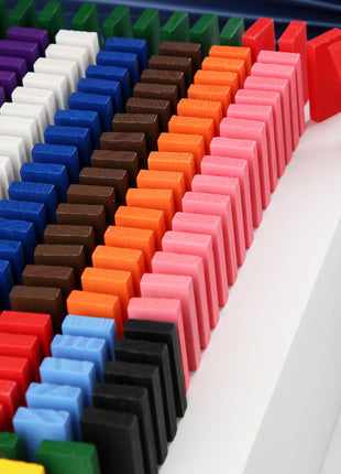 Wooden Domino Blocks Building Toy Kits Color Sort Rainbow