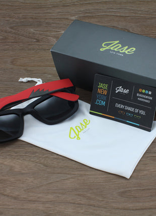 Jase New York Avery Sunglasses in Fire Red