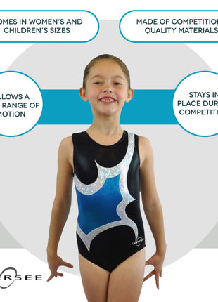O3GL066 Obersee Girls Gymnastics Leotard One-Piece Athletic Activewear