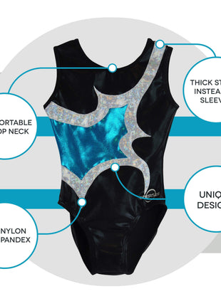 O3GL066 Obersee Girls Gymnastics Leotard One-Piece Athletic Activewear