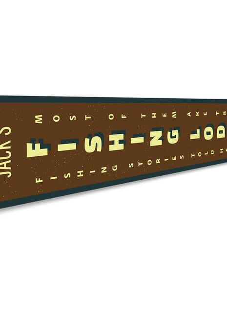 Fishing Lodge Vertical Sign