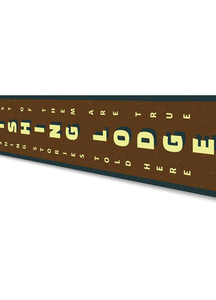 Fishing Lodge Vertical Sign