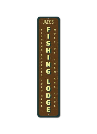 Fishing Lodge Vertical Sign