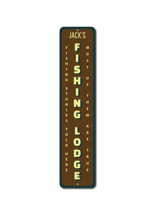 Fishing Lodge Vertical Sign
