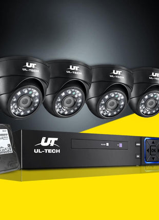 UL-tech CCTV Security System 8CH DVR 4 Cameras 1TB Hard Drive