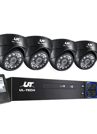 UL-tech CCTV Security System 8CH DVR 4 Cameras 1TB Hard Drive