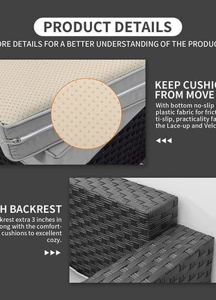 7 Piece Outdoor Furniture Set With 45 Inch Fire Pit