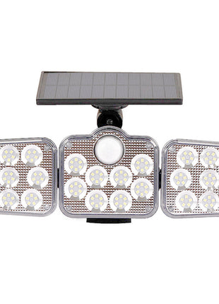 Solar Outdoor Lights 138 LED 3-Head Adjustable 360°Rotating Wide-Angle