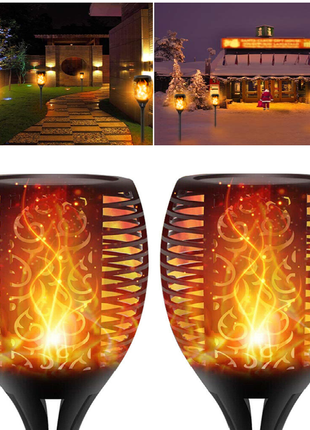 33 Led Outdoor Waterproof Solar Powered Small Torch Flame Lights