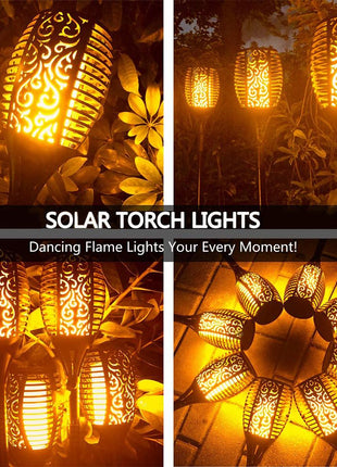 33 Led Outdoor Waterproof Solar Powered Small Torch Flame Lights