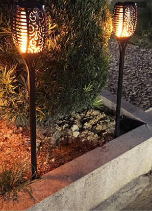 33 Led Outdoor Waterproof Solar Powered Small Torch Flame Lights