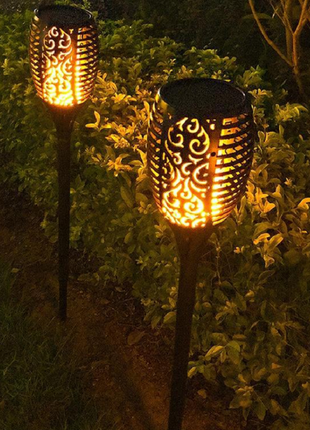 33 Led Outdoor Waterproof Solar Powered Small Torch Flame Lights