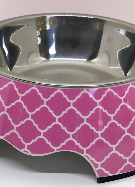 Cutesy Pink Medium Size Dog Bowl