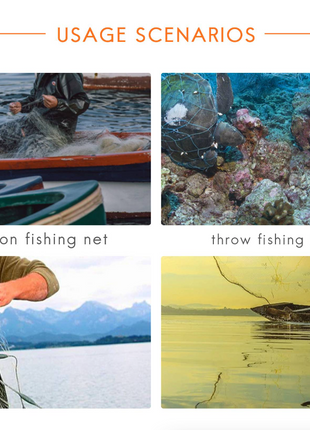 6/8/10/12/16FT Fishing Cast Net Bait Easy Throw Hand Cast Strong Nylon