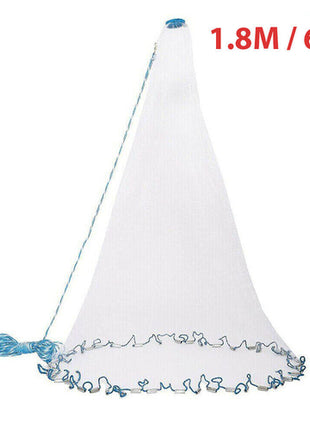 6/8/10/12/16FT Fishing Cast Net Bait Easy Throw Hand Cast Strong Nylon