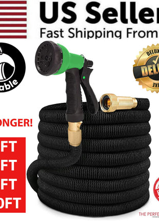 4X Stronger Deluxe Expandable Flexible Garden Hose Water Hose 25, 50,