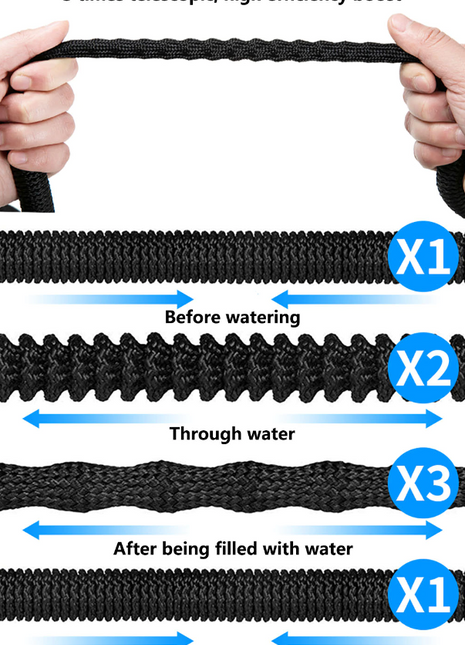 4X Stronger Deluxe Expandable Flexible Garden Hose Water Hose 25, 50,