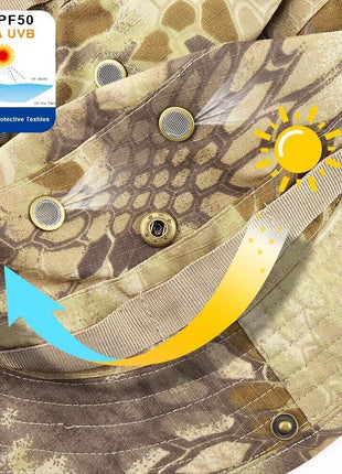 Boonie Bucket Hats Outdoor Fishing Hunting Wide Brim Mesh Camo Safari