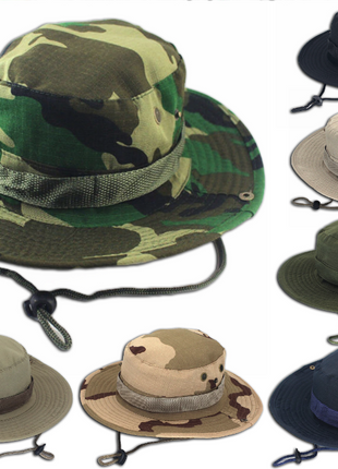 Boonie Bucket Hats Outdoor Fishing Hunting Wide Brim Mesh Camo Safari