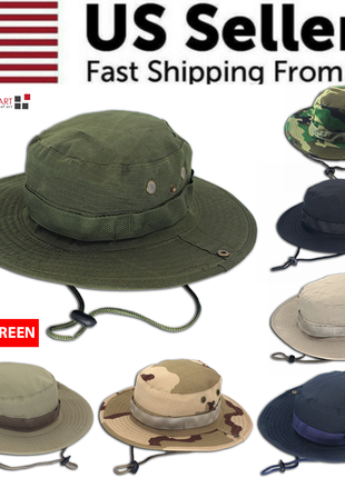 Boonie Bucket Hats Outdoor Fishing Hunting Wide Brim Mesh Camo Safari