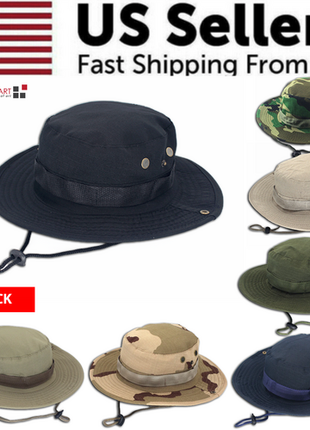 Boonie Bucket Hats Outdoor Fishing Hunting Wide Brim Mesh Camo Safari