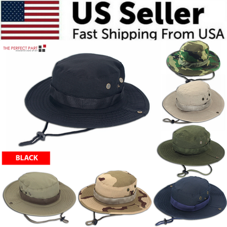 Boonie Bucket Hats Outdoor Fishing Hunting Wide Brim Mesh Camo Safari