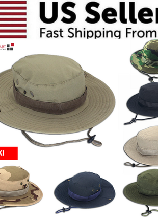 Boonie Bucket Hats Outdoor Fishing Hunting Wide Brim Mesh Camo Safari