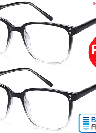 2 PK Unisex Blue Light Blocking Reading Glasses Computer Readers For