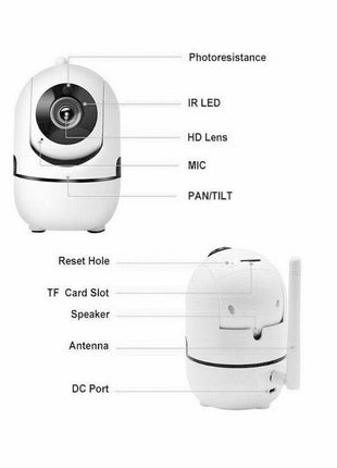 1080P WiFi Wireless Indoor Home Security Camera Night Vision Baby Pet