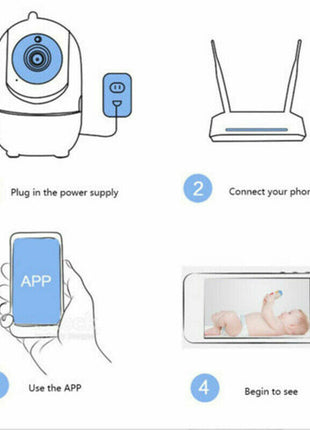 1080P WiFi Wireless Indoor Home Security Camera Night Vision Baby Pet