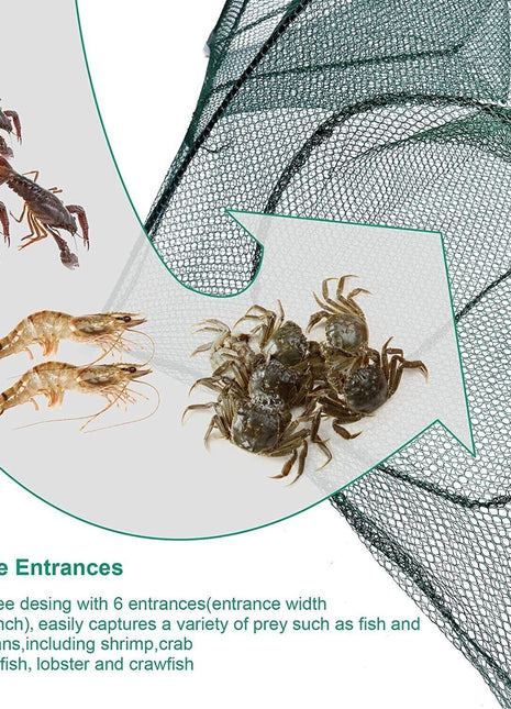 Fishing Bait Trap Crab Net Crawdad Shrimp Cast Dip Cage Fish Minnow