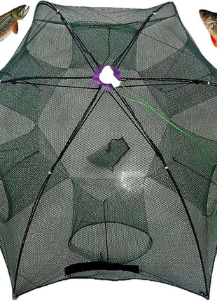 Fishing Bait Trap Crab Net Crawdad Shrimp Cast Dip Cage Fish Minnow