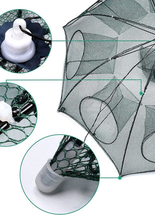 Fishing Bait Trap Crab Net Crawdad Shrimp Cast Dip Cage Fish Minnow