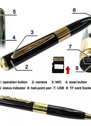 Pen Camera Cam Mini Hidden Pocket Audio Video Recorder DVR Security