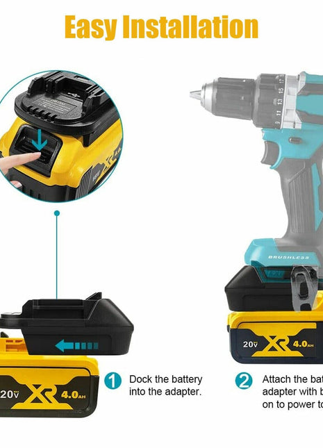 USB Battery Adapter Converter For 20V DEWALT Milwaukee M18 Convert To