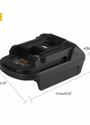 USB Battery Adapter Converter For 20V DEWALT Milwaukee M18 Convert To