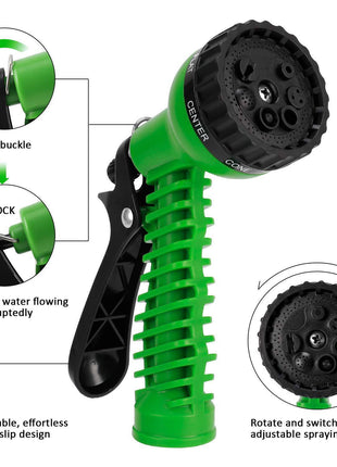 Expanding Expandable Flexible Garden Water Hose w Spray Nozzle 25, 50,