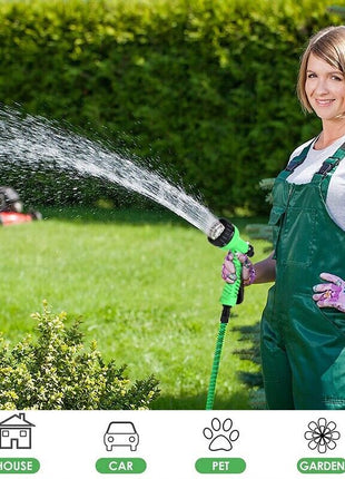 Expanding Expandable Flexible Garden Water Hose w Spray Nozzle 25, 50,