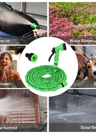 Expanding Expandable Flexible Garden Water Hose w Spray Nozzle 25, 50,