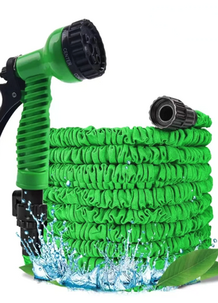 Expanding Expandable Flexible Garden Water Hose w Spray Nozzle 25, 50,