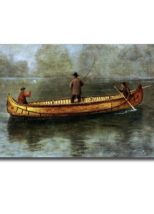 Artistic Home Gallery 1624437BG Fishing from a Canoe by Albert Biersta