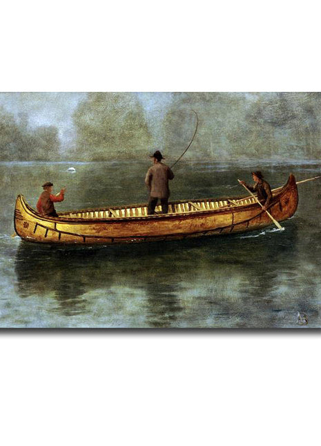 Artistic Home Gallery 1624437BG Fishing from a Canoe by Albert Biersta