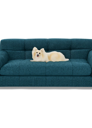 Soft and comfortable pet sofa with backrest and armrests, suitable for